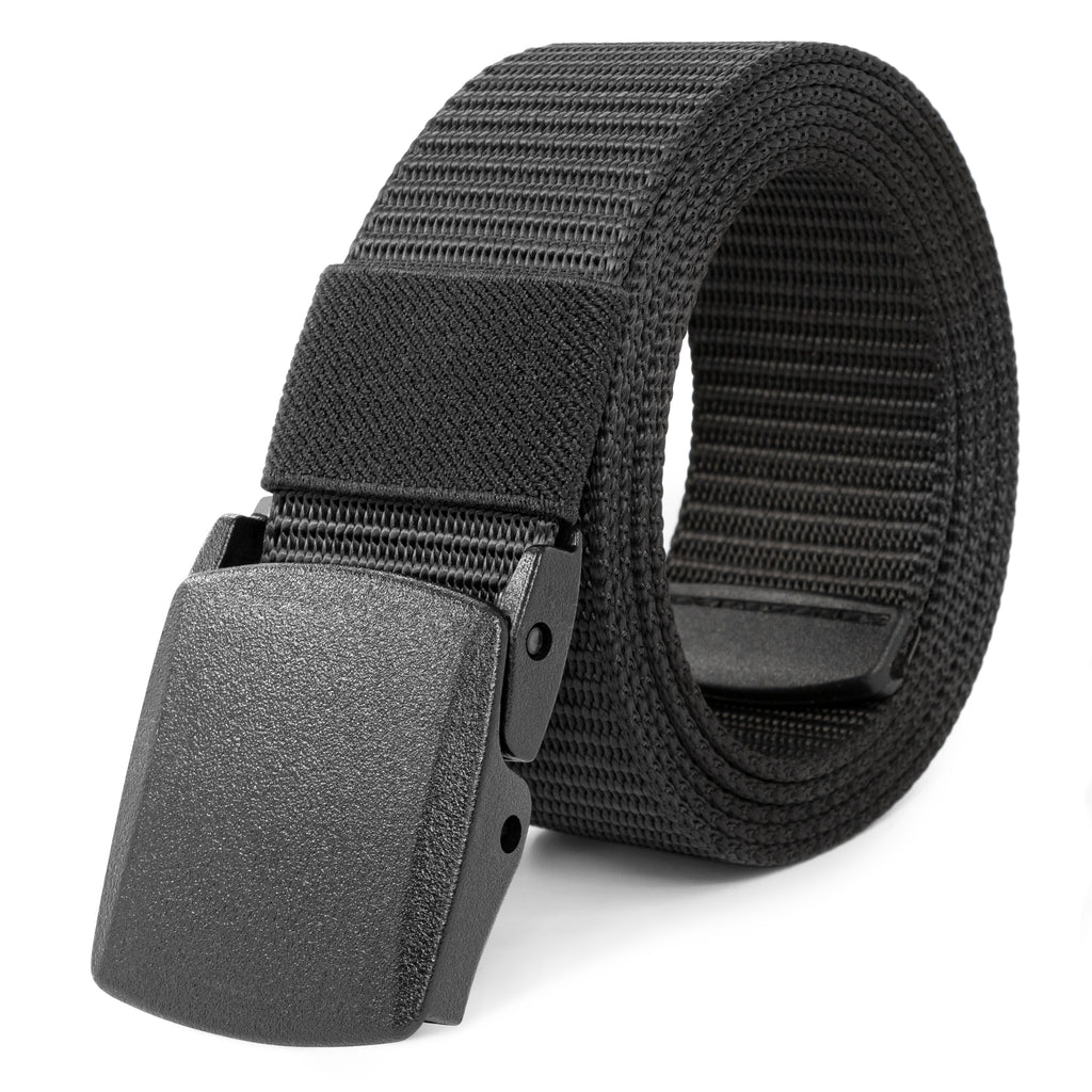 LXMY Work Belts for Men,Adjustable Nylon Fabric Belt,No Metal Buckle, Fast Pass Through the Airport Security,Suitable for Anywhere