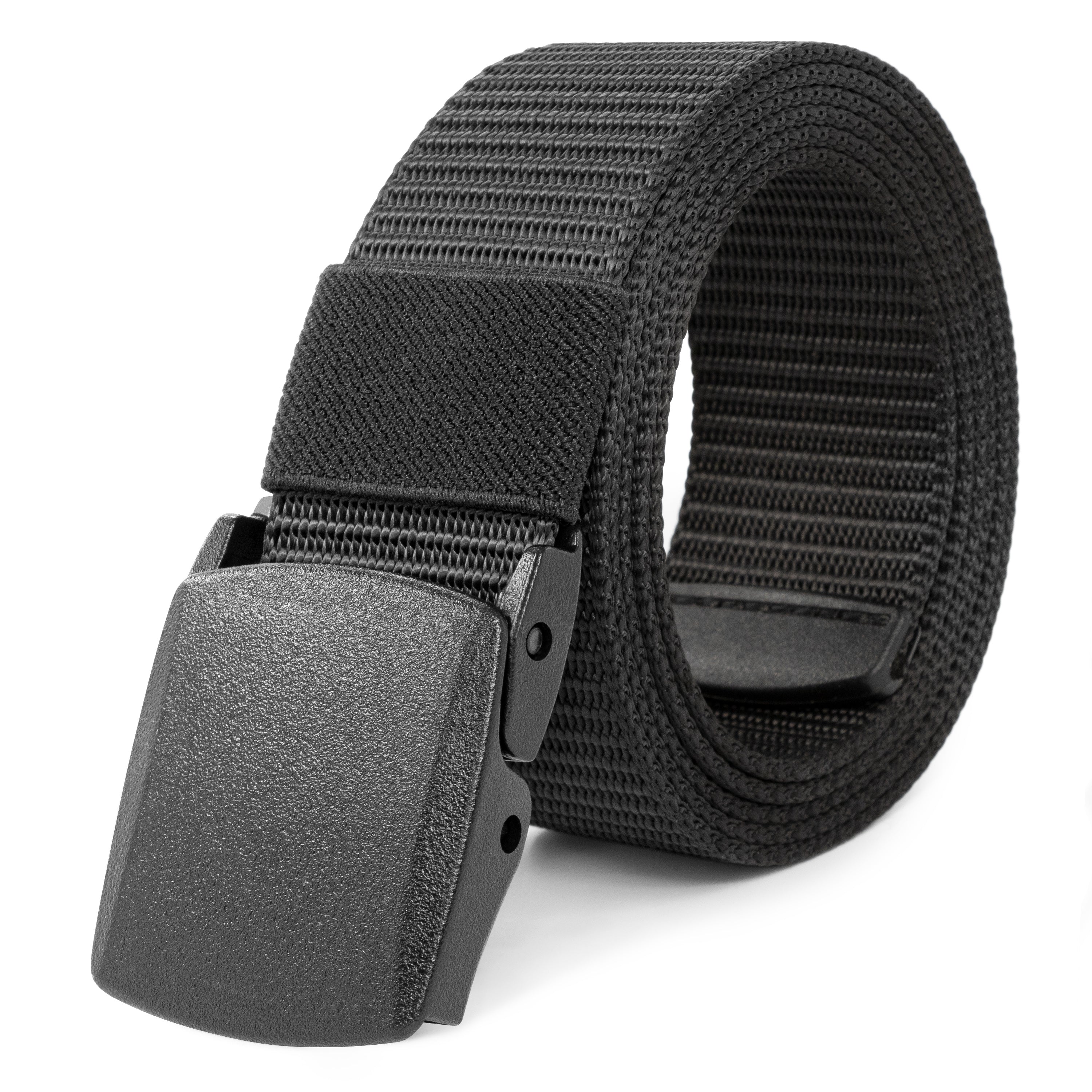 LXMY Work Belts for Men,Adjustable Nylon Fabric Belt,No Metal Buckle, Fast Pass Through the Airport Security,Suitable for Anywhere