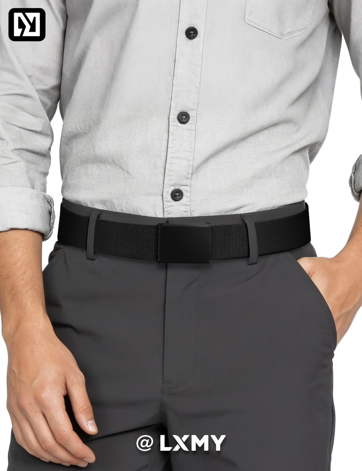 Belts for Men,Work Belts for Men,Mens Adjustable Canvas Fabric Nylon Golf Belt Fits Anywhere
