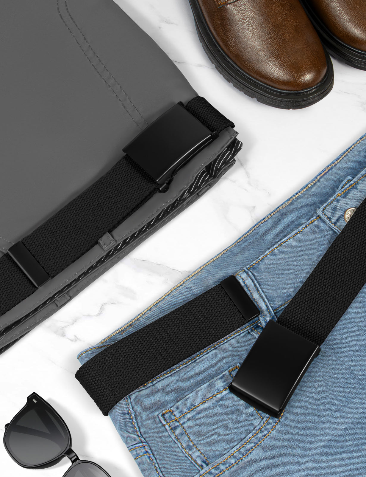 Belts for Men,Work Belts for Men,Mens Adjustable Canvas Fabric Nylon Golf Belt Fits Anywhere